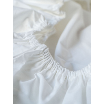 Drap housse cotton bio percale – Blanc 