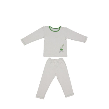 Pyjama enfant en coton bio - grenouille verte - 4 à 5 ans - Zizzz
