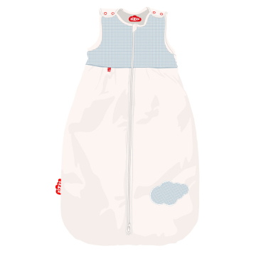 Gigoteuse biologique Vichy Blue | En coton bio et laine suisse | 0-6m, 6-24m, 24-48m