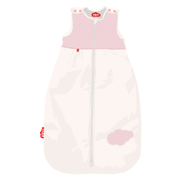 Gigoteuse biologique Vichy Pink | En coton bio et laine suisse | 0-6m, 6-24m, 24-48m