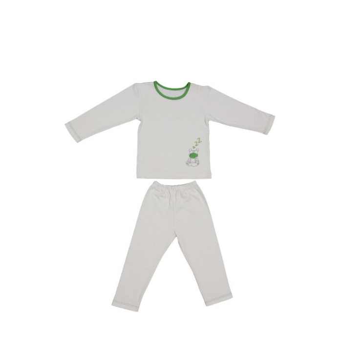 Pyjama enfant en coton bio - grenouille verte - 3 à 4 ans - Zizzz